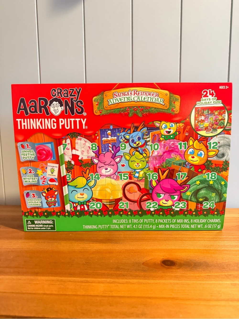 Santa's Reindeer Advent Calendar - Red & Green